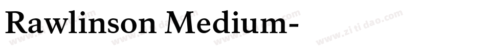 Rawlinson Medium字体转换